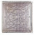 Antique "Luxfer Prism Co." 4" x 4" Glass Tile - Frank Lloyd Wright "Flower Pattern"