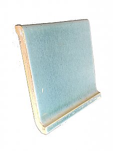 Antique Porcelain Hull Tile Co. Matte Glaze Light Blue Wall Shoulder Cove Base Bathroom Tile