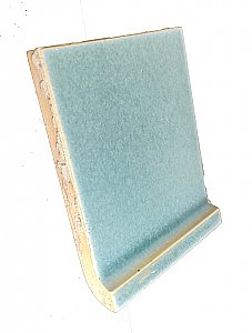 Antique Porcelain Hull Tile Co. Matte Glaze Light Blue Wall Sanitary Cove Base Bathroom Tile