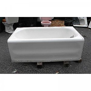 Vintage 53" Porcelain over Cast Iron Bathtub