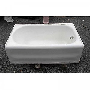 Vintage 53" Porcelain over Cast Iron Bathtub