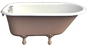 Antique Cast Iron 53" Clawfoot Bathtub - Circa 1900