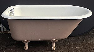 Antique Cast Iron 53" Clawfoot Bathtub - Circa 1900