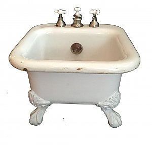 Antique Wolff Vitreous China Clawfoot Bathroom Sitz or Foot Bath