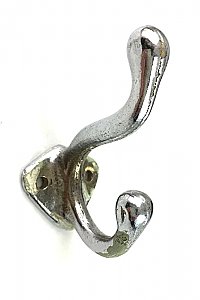 Antique Petite Chrome Coat Hook