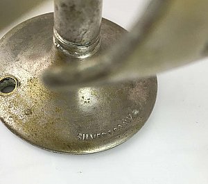Antique Nickel Plated "Silver & Co." Wall Mounted Cup Holder and Soap Dish Circa 1902