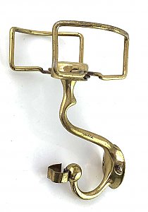 Antique Solid Brass Art Brass Company "San-o-La" Bathroom Shaving Soap and Brush Holder
