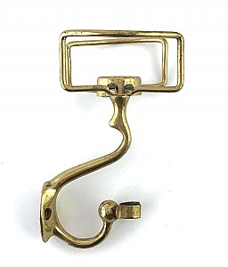 Antique Solid Brass Art Brass Company "San-o-La" Bathroom Shaving Soap and Brush Holder