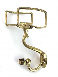 Antique Solid Brass Art Brass Company "San-o-La" Bathroom Shaving Soap and Brush Holder
