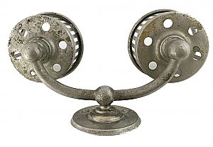 Antique Landers, Frary & Clark "Universal" Nickel Plated Wall-Mounted Double Bathroom Cup Holder