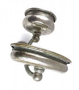 Antique Nickel Sternau and Co. Wall Mount Cup and Soap Holder, Circa 1908