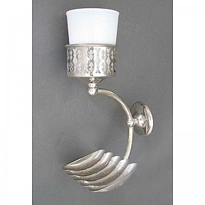 Antique Nickel-Plated Cup and Soap Dish