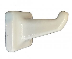 Antique White Porcelain Bath Robe Hook - New Old Stock - Circa 1980