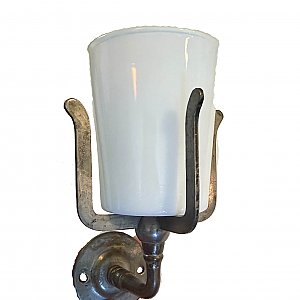 Antique "Brasscrafters" Nickel Plated Wall-Mounted Bathroom Cup or Tumbler Holder - Circa 1900