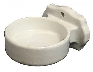 Antique White Porcelain Wall Mounted Cup Holder - Circa 1920