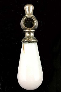 Antique Porcelain Faucet Lever Handle - Cold - 16 Spline