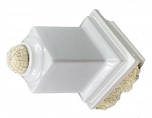 Antique White Porcelain Tile-In Doorstop - Circa 1920