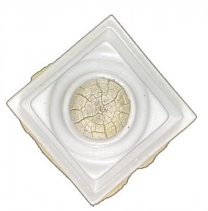 Antique White Porcelain Tile-In Doorstop - Circa 1920