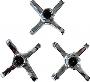 Antique Speakman Chrome Hot Cold Waste Compression Cross Handles Set