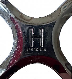 Antique Speakman Chrome Hot Cold Waste Compression Cross Handles Set