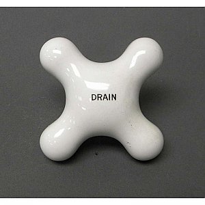 Antique "Drain" Porcelain Faucet Handle