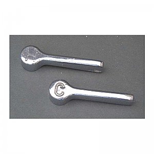 Antique Chrome Hot and Cold Lever Handles