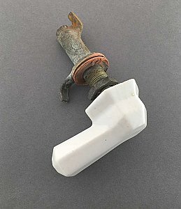 Antique 1925 Art Deco Porcelain Toilet Flush Lever Handle