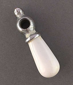 Antique Unmarked Porcelain and Chrome Faucet Lever Handle