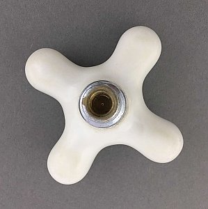 Antique Porcelain "Cold" Faucet Cross Handle