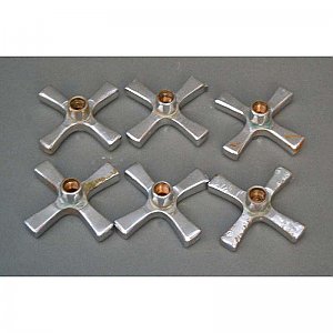 Chrome cross handles
