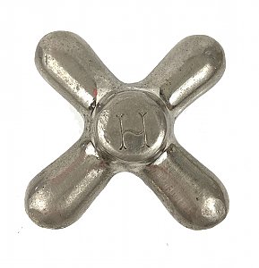 Antique Nickel Hot Faucet Cross Handle