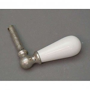 Antique Porcelain and Nickel Toilet Flush Lever