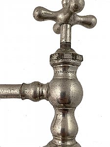 Antique P.B. & P. Mfg Co. Nickel Plated Lavatory Sink Deck Mounted Water Tap