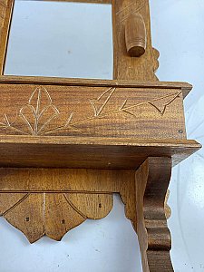 Antique Eastlake Style Walnut Wall Mounted Shaving Mirror and Cabinet - Circa 1880
