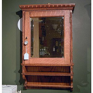 Antique Oak Surface Mounted Medicine Cabinet