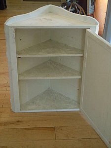 Antique Corner Medicine Cabinet