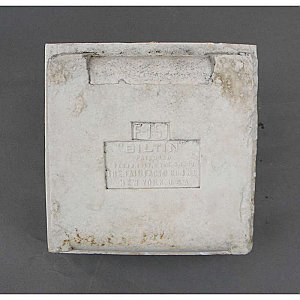 Antique Porcelain "Biltin" 6" x 6" Soap Niche with Grab Bar