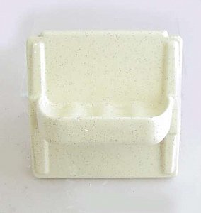 Antique Speckeled Yellow Soap Dish