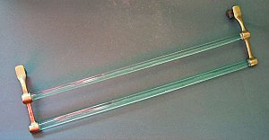Antique French Double Glass Towel Bar