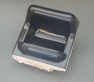 Black 6" x 6" Soap Niche with Grab Bar