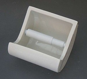 Partially Recessed Toilet Paper Holder