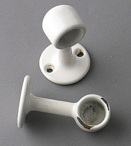 Antique Enamel Towel Bar Ends