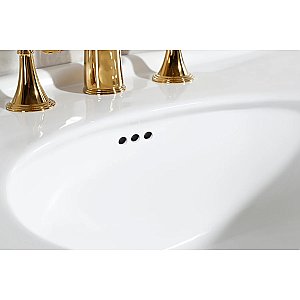 Sovereign 35" Ceramic Pedestal Sink 8-Inch 3-Hole - Glossy White