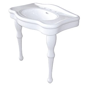 Fauceture Vitreous China 32" Console Sink With China Legs