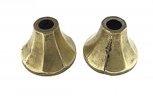 Antique Pair Of Brass Plumbing Escutcheon