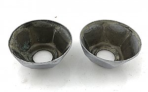 Antique Pair Of Chrome Plumbing Escutcheon
