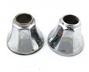 Antique Pair Of Chrome Plumbing Escutcheon