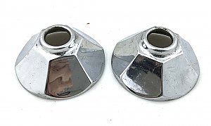 Antique Pair Of Chrome Plumbing Escutcheon