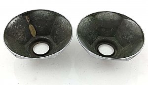Antique Pair Of Chrome Plumbing Escutcheon
