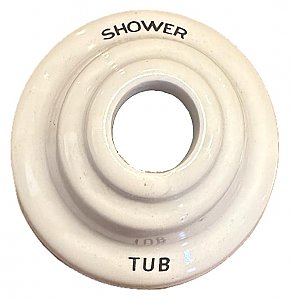 Antique "Republic" Porcelain Tub Shower Diverter Escutcheon